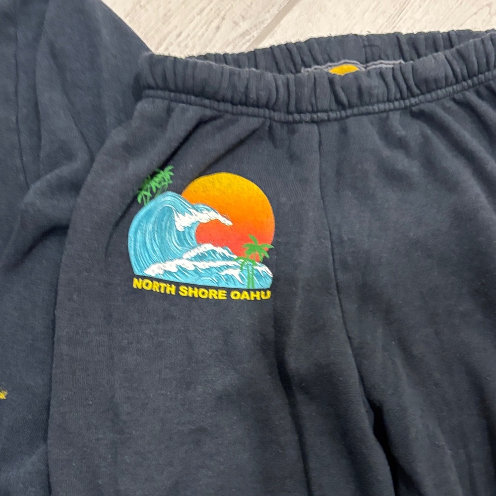 Aviator Nation Black Hoodie Sweatpants Set Hawaii palm tree music festival six s - Picture 6 of 11